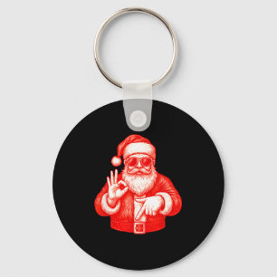 Funny Santa 6 7 Meme Design _ Christmas Math Humor Keychain