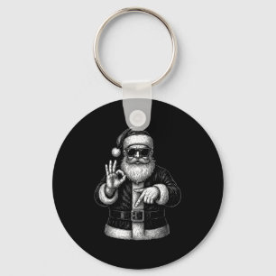 Funny Santa 6 7 Meme Design _ Christmas Math Humor Keychain