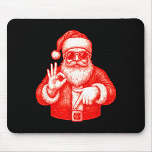 Funny Santa 6 7 Meme Design _ Christmas Math Humor Mouse Pad