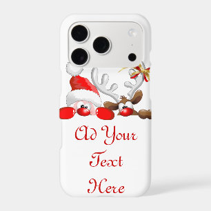 Funny Santa and Reindeer Cartoon 