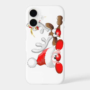 Funny Santa and Reindeer Cartoon iPhone 7 case