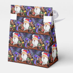 Funny Santa and Reindeers Christmas Party - Fun Favor Box