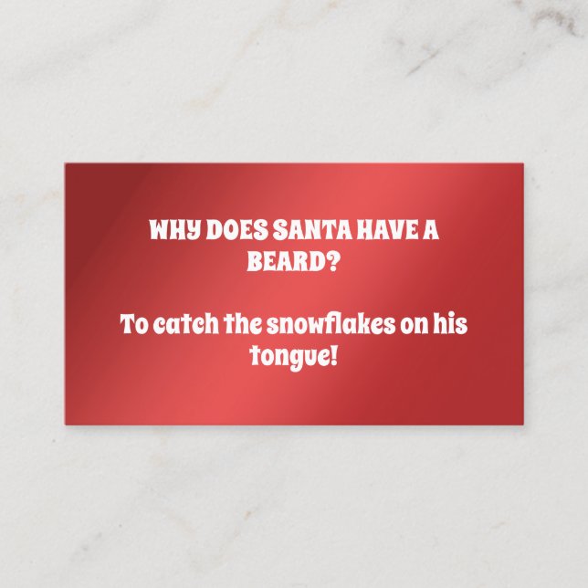 Funny Santa Business Card (Front)