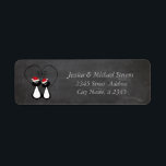 Funny Santa cat couple Christmas  chalkboard<br><div class="desc">Funny Santa cat couple Christmas chalkboard design.A touch of elegance and style.Customize with your monogram initial,  name and address details.</div>