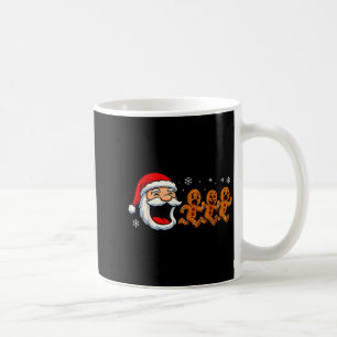 Funny Santa Chasing Gingerbread Christmas Cookie Coffee Mug