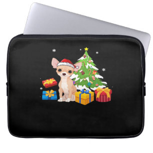 Funny Santa Chihuahua Dog Christmas Tree Gifts Xma Laptop Sleeve