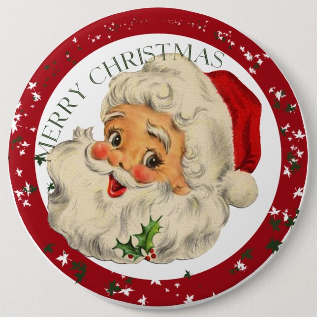 Funny Santa ~ Christmas Button (Front)