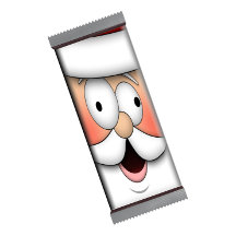 Funny Santa Christmas Candy Bar Wrappers Favours