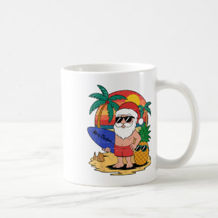 Funny Santa Christmas In July Funny Summer Xmas Me Coffee Mug