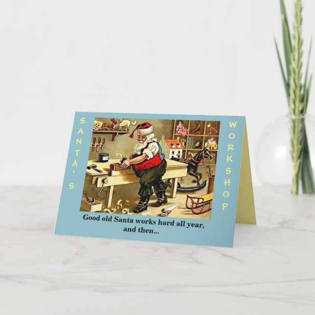 Funny Santa Claus Christmas Card (Front)