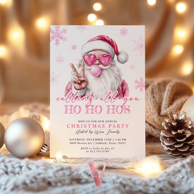 Funny Santa Claus Christmas Friendmas Party Invitation (Creator Uploaded)
