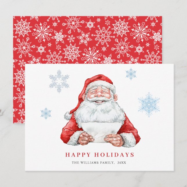 Funny Santa Claus Christmas Greeting Holiday Card (Front/Back)