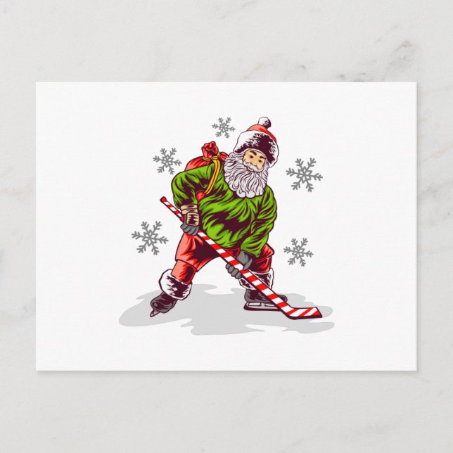 Funny Santa Claus Christmas Postcard (Front)