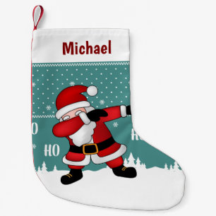 Funny Santa Claus Dabbing Small Christmas Stocking