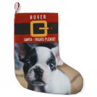 Funny Santa Claus Dog Photo and Name Personalized