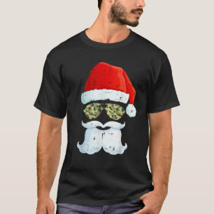 Funny Santa Claus Face Sunglasses Hat Beard Camo C T-Shirt