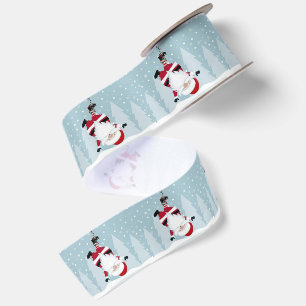 Funny Santa Claus Hanging Upside Down Satin Ribbon