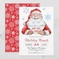 Funny Santa Claus Holiday Brunch Christmas Party