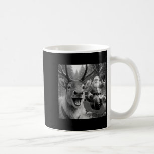 Funny Santa Claus In Sleigh With Reindeer Christma Coffee Mug