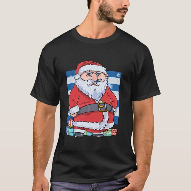Funny Santa Claus Merry Christmas Holidays Candy C T-Shirt (Front)