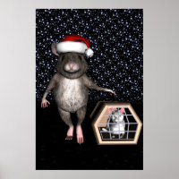Funny Santa Claus Mouse