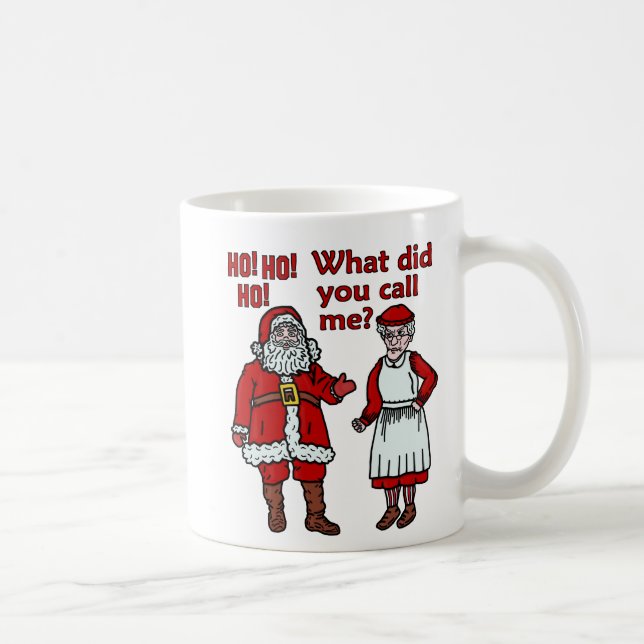 Funny Santa Claus & Mrs Christmas Coffee Mug (Right)