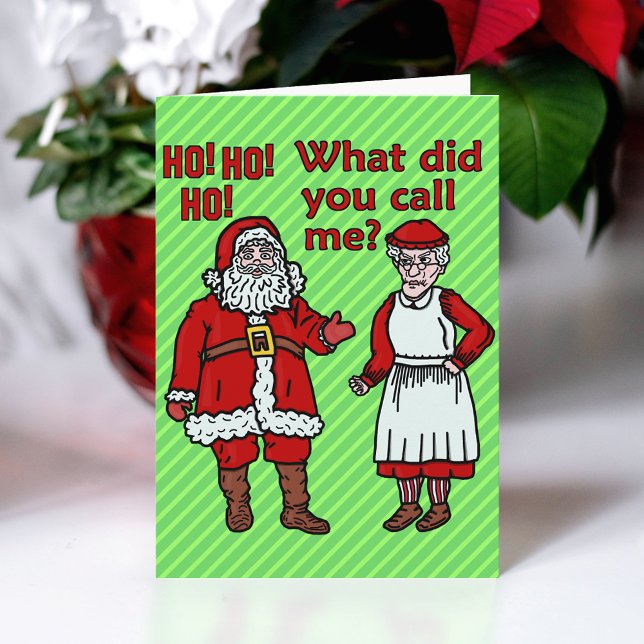 Funny Santa Claus & Mrs Christmas Holiday Card (Creator Uploaded)