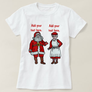 Funny Santa Claus & Mrs Christmas Personalized T-Shirt