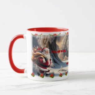 Funny Santa Claus on White Coffee Ceramic Mug
