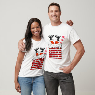 Funny Santa claus stuck in chimney T-Shirt