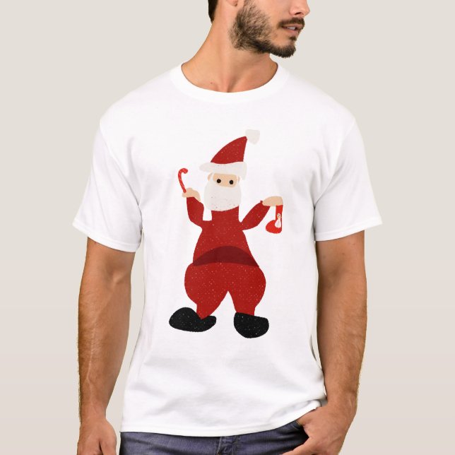 Funny Santa Claus  T-Shirt (Front)