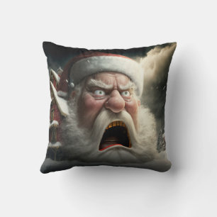 FUNNY SANTA CLAUS  throw pillow