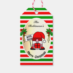 Funny Santa Claus Traditional Coloured Christmas Gift Tags