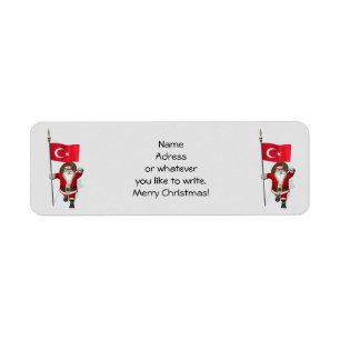Funny Santa Claus With Flag Of Turkey