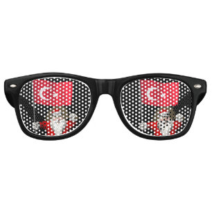 Funny Santa Claus With Flag Of Turkey Retro Sunglasses