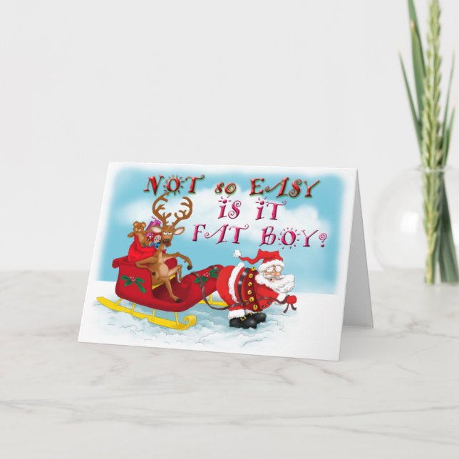 Funny Santa Clause Carte de voeux (Devant)