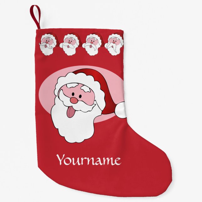 Funny Santa custom Christmas stocking (Front)