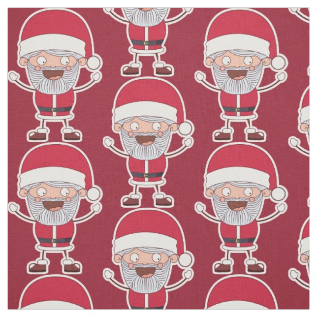 Funny Santa custom colour fabric (Swatch)