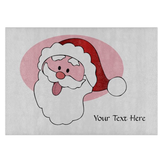 Funny Santa custom cutting board (Front)