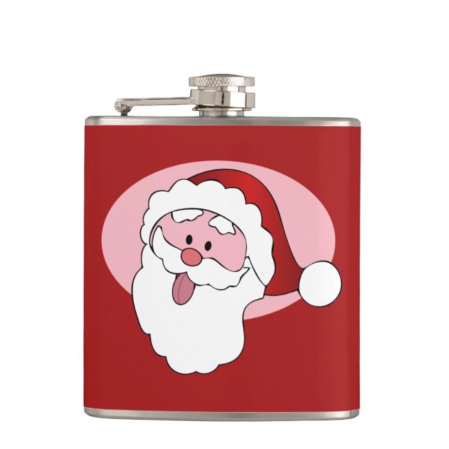 Funny Santa custom flask (Front)