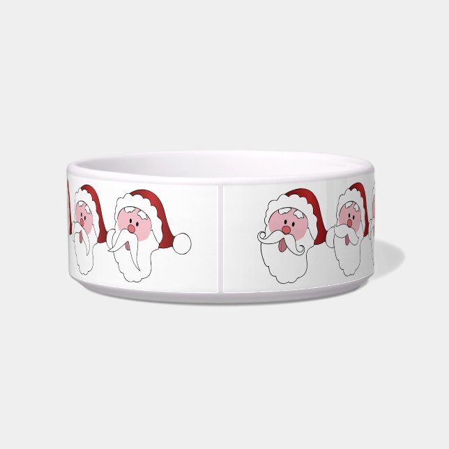 Funny Santa custom pet bowls (Back)