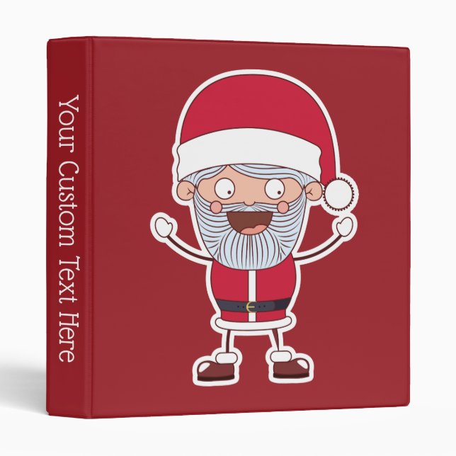Funny santa custom text binders (Front/Spine)
