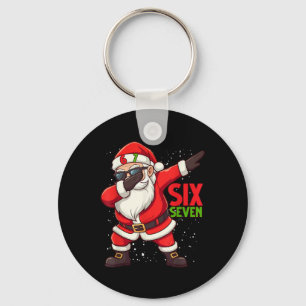 Funny Santa Dab Six Seven Christmas 67 Meme Gen Al Keychain
