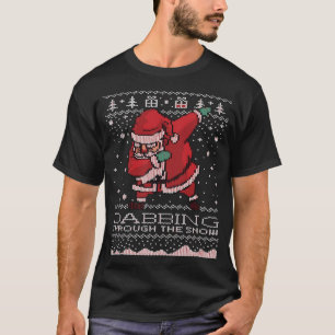 funny Santa Dabbing Through the Snow  T-Shirt
