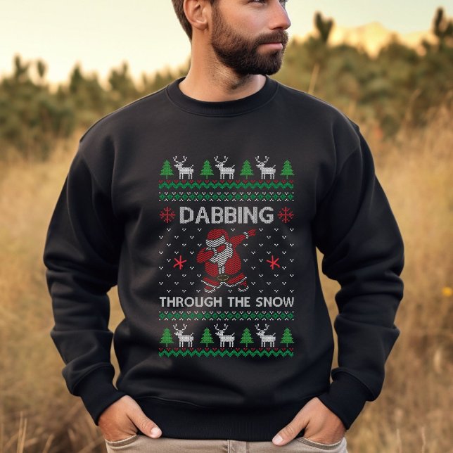 Funny Santa Dabbing Ugly Christmas  Sweatshirt (Creator Uploaded)