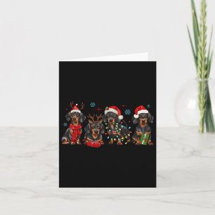 Funny Santa Dachshund Christmas Dachshund Dog Love Card