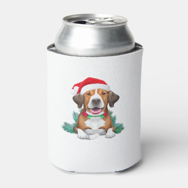 Funny santa dog Oversized T-Shirt Can Cooler (Can Front)