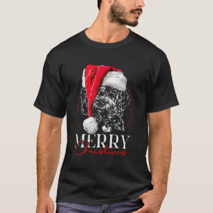 Funny Santa Doodle Merry Christmas Dog Mom Gift Pr T-Shirt