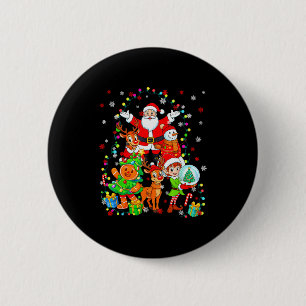 Funny Santa Elf Snowman Reindeer Gingerbread Chris 2 Inch Round Button