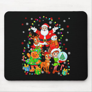 Funny Santa Elf Snowman Reindeer Gingerbread Chris Mouse Pad